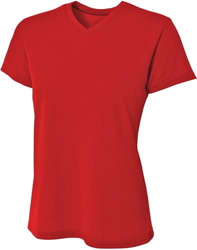 Ask Me About Real Estate Short Sleeve Ladies T-Shirt (Moisture Wicking)